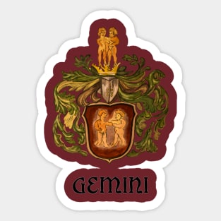 Gemini Coat of Arms Sticker